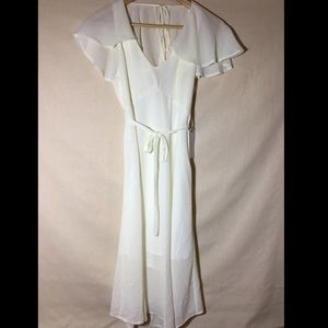 Leith Cape Overlay Midi Dress